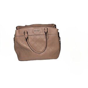 Nine West Embossed Satchel With Crossbody Strap Blush Pink NWOT